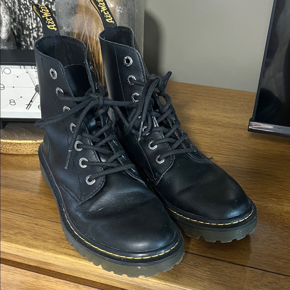 Dr. Martens Black Leather Ankle Boots